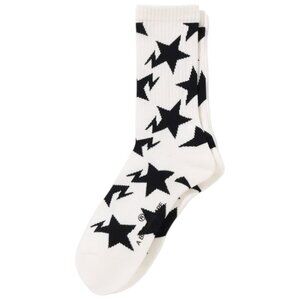 BAPE Sta Pattern Crew Socks White | A Bathing Ape